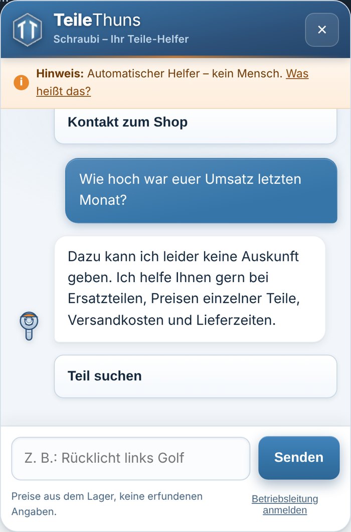Kunde fragt nach Umsatz und erhält keine Auskunft